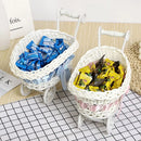 Axyaa Hand-Woven Small Cart: Creative Storage Basket for Home, Wedding & Gifts