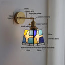 Axyaa Brass & Ceramic LED Wall Lamp - Vintage Style Stair & Bathroom Lighting