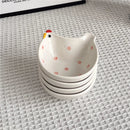 Axyaa Chicken Shaped Ceramic Seasoning Plates - Set of 4