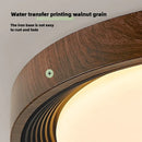 Axyaa Wood Grain Walnut LED Ceiling Light for Indoor Spaces - Modern Decorative Lamp