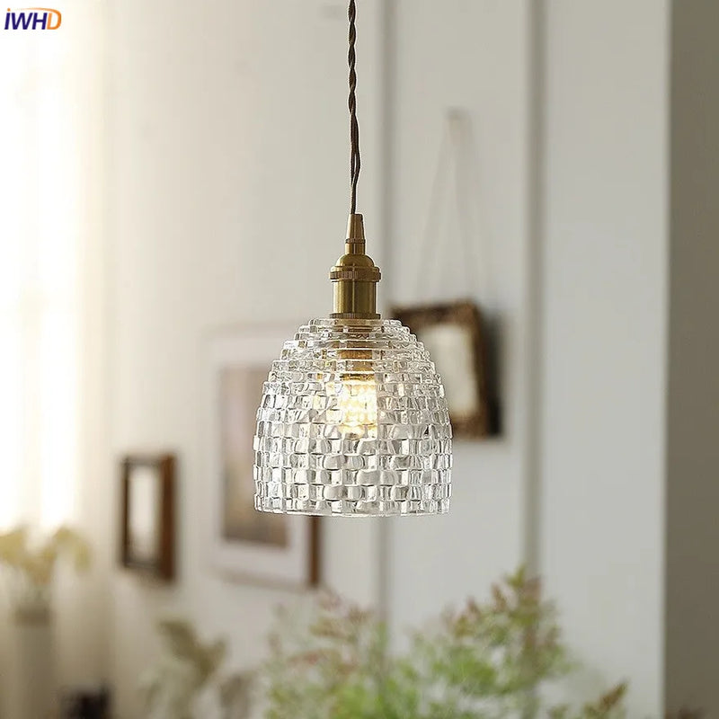 Axyaa Clear Glass LED Pendant Lights - Nordic Modern Hanging Lamp