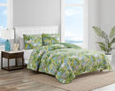 Axyaa Reversible Cotton Quilt Set with Matching Shams, Lightweight Twin Bedding