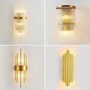 Axyaa Nordic Crystal Wall Lamp: Elegant LED Wall Light for Living Room & Bedroom
