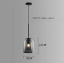 Axyaa Nordic Glass Chandelier Double Pendant Lights