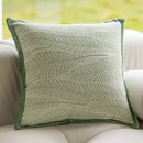 Embroidered Green Cushion Covers 45X45 - Axyaa Plush Throw Pillow for Sofa Décor