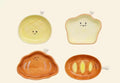 Axyaa Ceramic Bread Seasoning Underglaze Dish - Cute and Good-looking Plate for Sauces