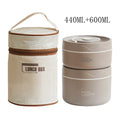 Axyaa Double-layer Insulated Stainless Steel Lunch Box with Storage Bag