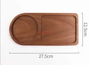 Axyaa Solid Wood Breakfast Tray Walnut Dried Fruit Dim Sum Bread Western Food Tray