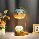 Axyaa Mosaic Glass Table Lamp Night Light Glass Bedside Lamparas Bed Light
