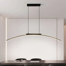 Axyaa Minimalist Curve Pendant Lamp - Adjustable Height LED Dining Light