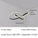 Axyaa Modern Aluminum LED Pendant Chandelier for Dining Kitchen Living Room