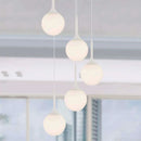 Axya Glass Ball Pendant Lights LED Chandelier for Living Room Decor