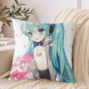 Axyaa Hatsune Miku Cushion Cover Set - Anime Fall Decor 45x45cm
