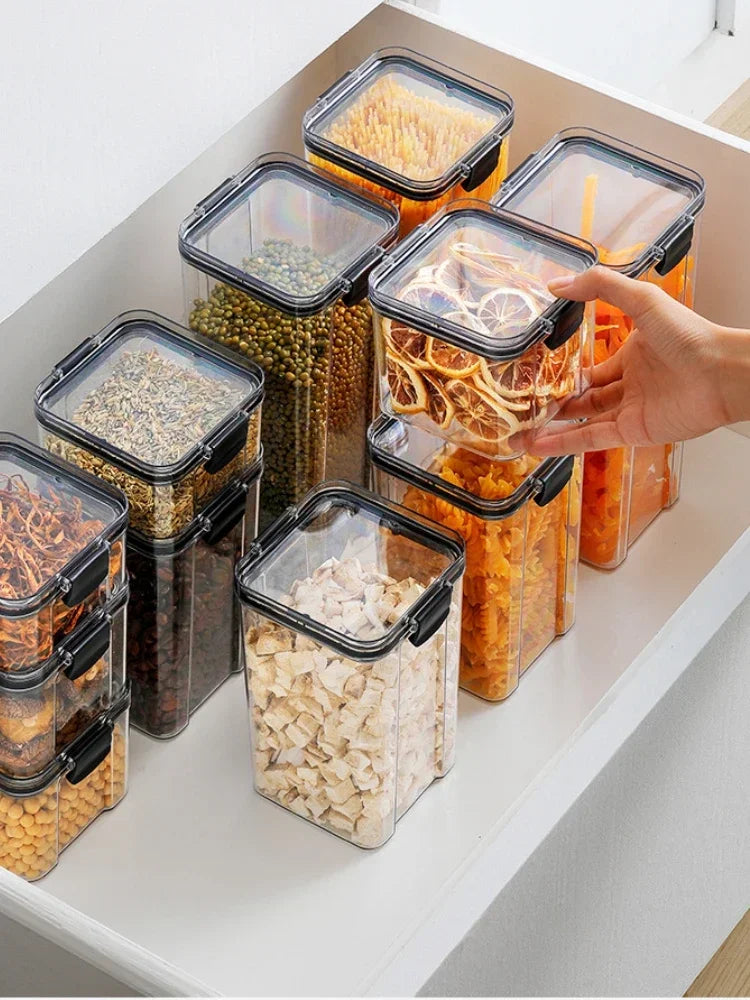 Axya Stackable Sealed Jar Set for Kitchen Organization and Food Storage