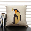 Animal Penguin Cushion Cover 45x45, Axyaa Brand - Cute & Funny Decorative Pillowcase