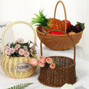Axyaa Imitation Rattan Storage Baskets: Multi-Purpose Organizer for Home, Kitchen, and Picnic