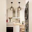 Axyaa Black Industrial Pendant Light Fixture, E27 Bulb Base for Restaurant Kitchen Hallway