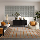 Axyaa Plaid Living Room Rug Nordic Style Large Fluffy Soft Carpet