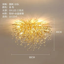 Axyaa Crystal Water Drop Branch Pendant Light Luxury Lamps for Living & Dining Room