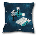 Axyaa Teal Blue Astronaut Pillowcase - Sea World Theme Sofa Cover
