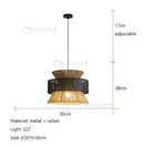 Axyaa Handmade Hemp Rope Pendant Light For Restaurant Bar Cafe Vintage Chandelier