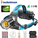 Axya Long Range Rechargeable LED Headlamp for Camping and Hiking