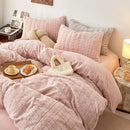 Axyaa Premium Rabbit Velvet King Bed Set: Soft, Warm, Cozy Duvet, Sheets
