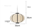 Axyaa Japanese Lantern Pendant Light: Traditional Fabric Hang Lamp for Bedroom, Living Room, Restaurant
