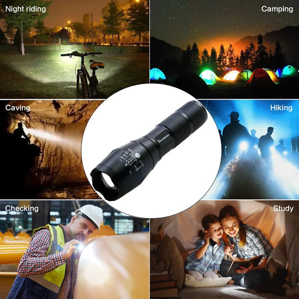 Axya High Lumen Tactical Flashlight: 5 Modes, Waterproof, Zoomable for Outdoor