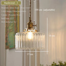 Axyaa Glass Pendant Light E27 Base Adjustable Ceiling Lamp for Living Room