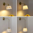 Axyaa Simple Retro LED Ceramic Wall Lamp for Bedroom and Living Room