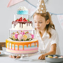 Axyaa Acrylic Cake Stand Set - 3 Pieces, Transparent, 6/8/10 Inch Layers