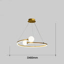Axyaa Circular LED Pendant Lamp: Modern Home Decor Chandelier for Dining, Kitchen, Bedroom