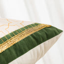 Axyaa Green Leaves Moss Print Velvet Cushion Cover 45x45cm for Home Decor