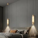 Axyaa Spanish Travertine Copper Pendant Light - Modern Minimalist Elegant Bedroom Lighting