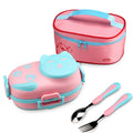 Axyaa Kids Bento Box Set Cute Cartoon Stainless Steel Leakproof Lunch Container