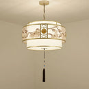 Axyaa Round Retro Chandelier: Stylish Indoor Dining Lamp for Creative Bedroom Lighting