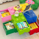 Axyaa Color Block Drawer Organizer Stackable Plastic Cabinet - Home Storage Solution