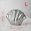 Axyaa Shell Ceramic Vase: Table Decor, Artificial Flowers, Room Aesthetic