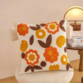 Axyaa Embroidered Floral Sofa Pillowcase Set, 45x45 Cushion Covers for Home Decor