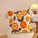 Axyaa Floral Embroidery Pillowcase 45x45: Home Decor Cushion Cover Sofa Headboard