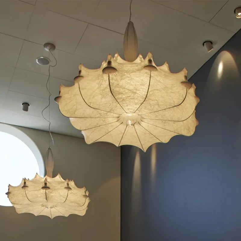 Axyaa Nordic Silk Chandelier Light for Home Decor in Living Room Bedroom Dining Loft