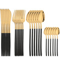 Axyaa Gold Mirror Stainless Steel Cutlery Set for Dining Wedding Restaurant