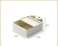 Axyaa Rotating Desk Organizer for Student Dorm Storage, Transparent Multi-Layer Stationery Box