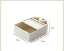 Axyaa Rotating Desk Organizer for Student Dorm Storage, Transparent Multi-Layer Stationery Box