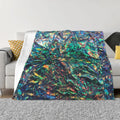 Axyaa Iridescent Fluffy Travel Blanket: Large, Thin & Cozy Thermals