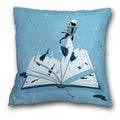 Axyaa Teal Blue Astronaut Pillowcase - Sea World Theme Sofa Cover