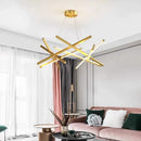 Axyaa Crystal Chandelier Stair Pendant Lamp Living Room Interior Lighting