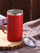 Axyaa Stainless Steel Vacuum Cup with Lid, Double-layer 24oz Mug