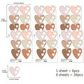Axyaa Boho Hearts Rainbow Wall Decals: Nursery Kids Room Decor